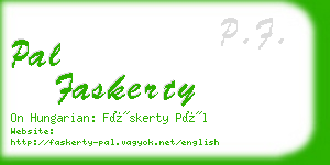 pal faskerty business card